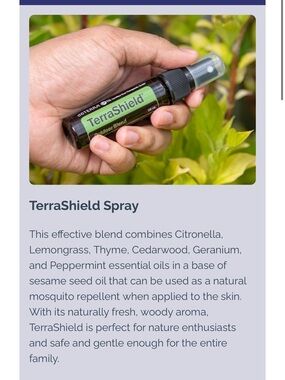 doTERRA Terrashield Essential Oil Outdoor Blend Spray - 30ml
